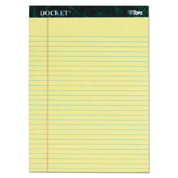 TOPS™ Docket Ruled Perforated Pads, Wide-legal Rule, 50 Canary-yellow 8.5 X 11.75 Sheets, 6-pack freeshipping - TVN Wholesale
